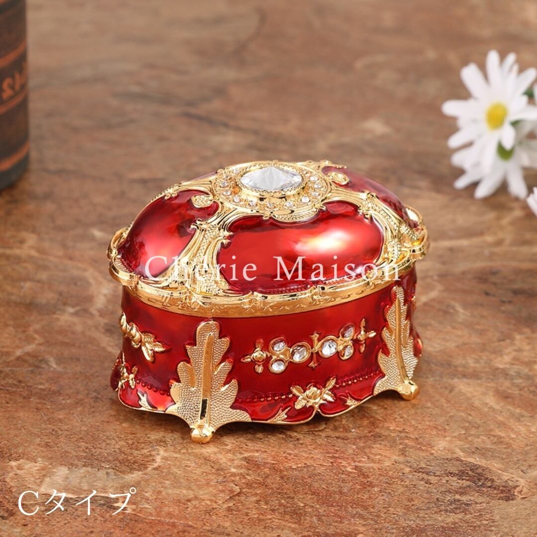 ロココ調 アクセサリーケース 赤金 宝石箱 ジュエリーボックス 小物入れ 宝石箱 ロココ調 ヨーロピアン 姫系