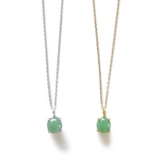 ワンポイントおしゃれ！ K10 翡翠 ペンダント ネックレス A貨翡翠 jd_ne1014