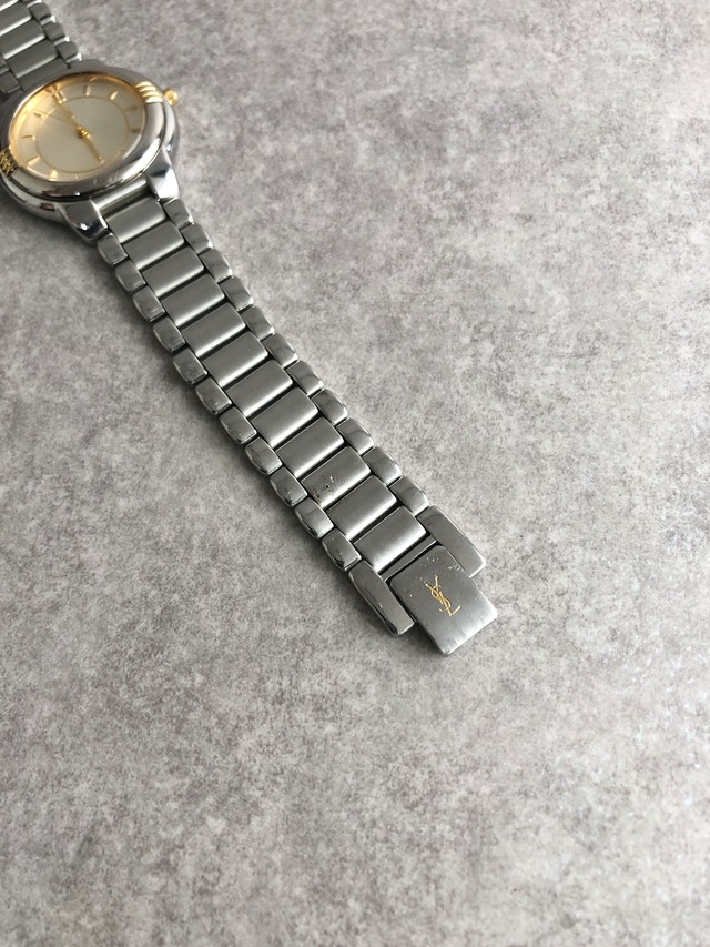 Yves Saint Laurent イヴ・サンローラン 腕時計 シルバー YSL ステンレススチール vintage ヴィンテージ オールド c6vtx8