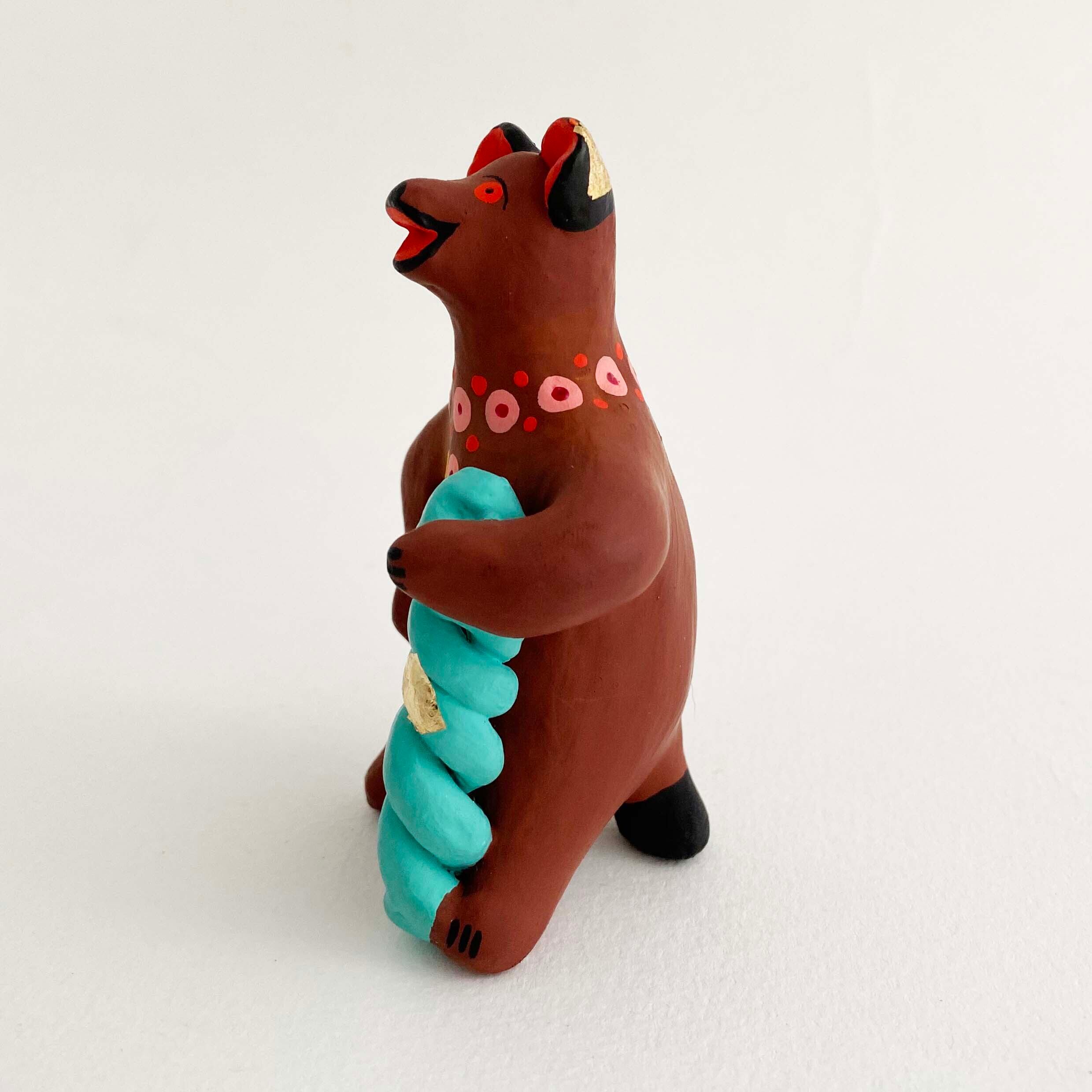 ディムコヴォ土人形 / 熊(杖)