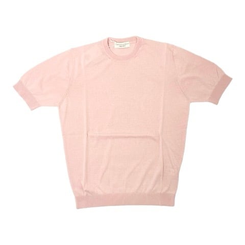 FILIPPO DE LAURENTIIS(フィリッポ デ ローレンティス) crepe cotton short sleeves knit/PINK(320)