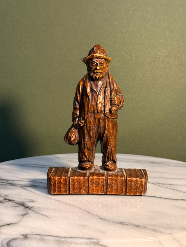 Vintage Wood Old Men Bookend