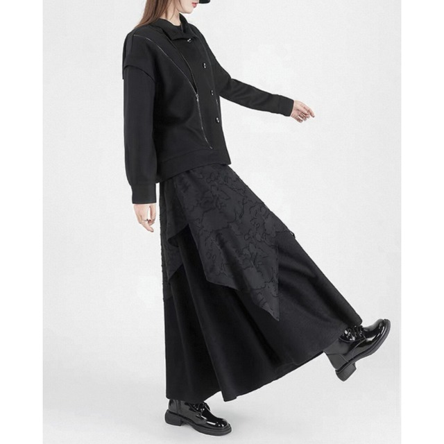 Dual zip stand collar jacket C1393