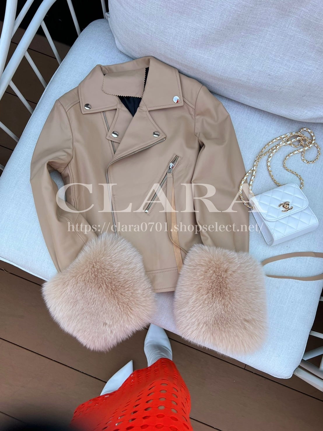 Lamb leather × Fox《 即日発送 》