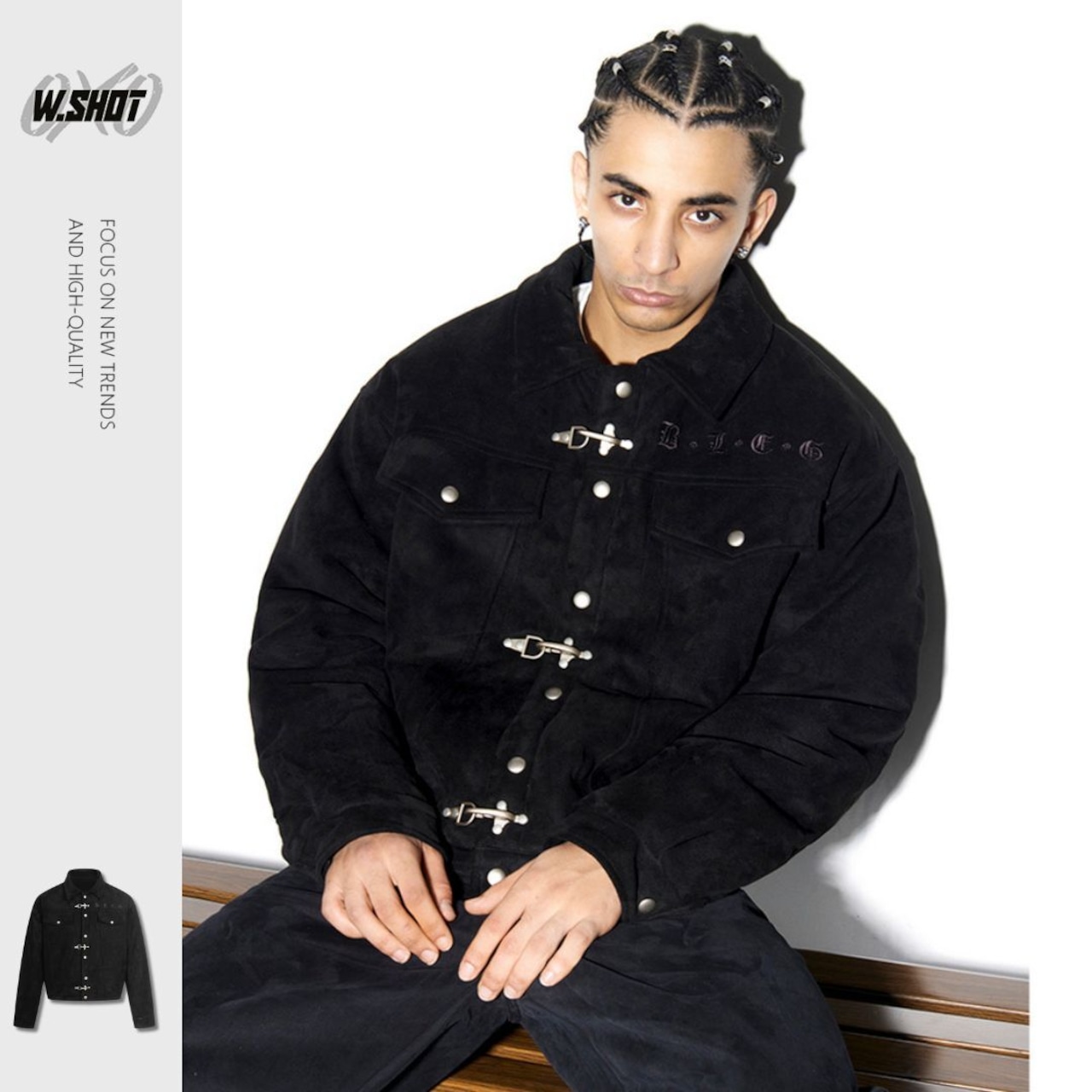 【暖かさUP】ファイヤーマン スエード中綿ジャケット T1987