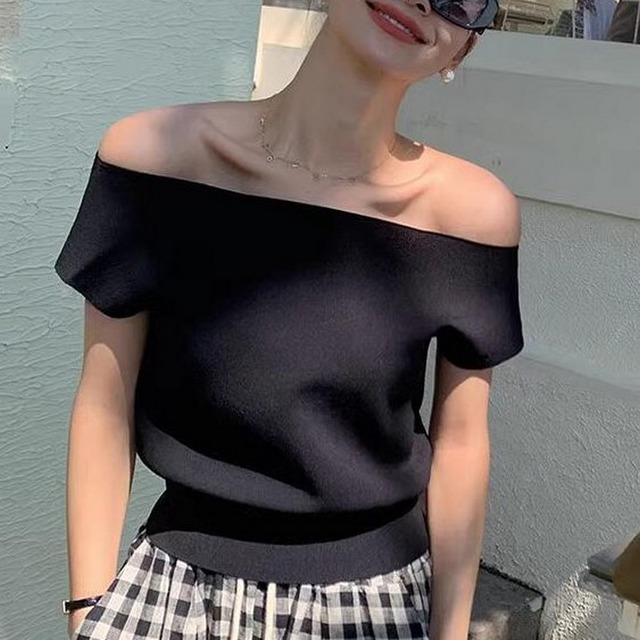 ワンショルダーニットセーター　20873