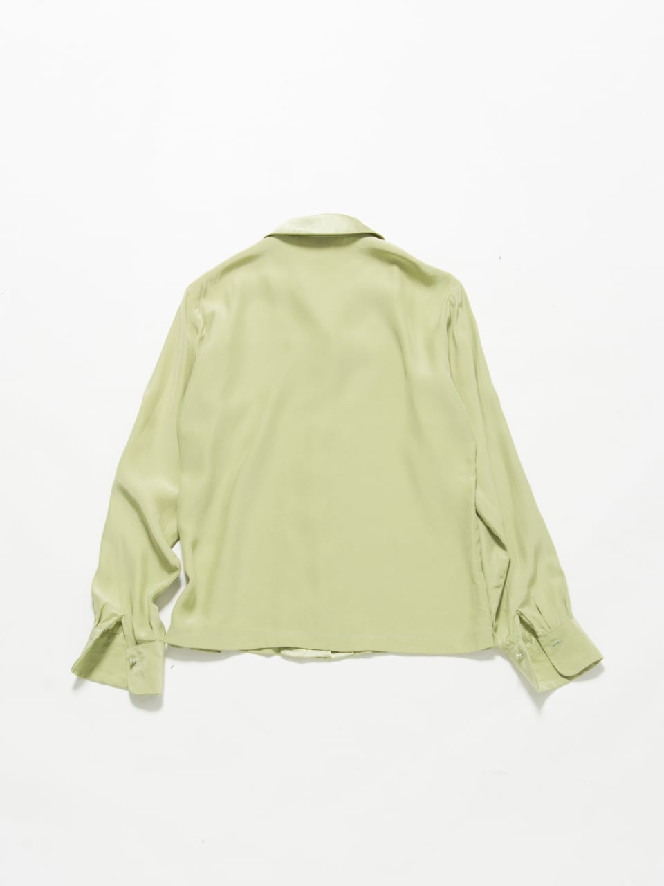 【Made in France】100% silk satin blouse（フランス製 シルクサテンブラウス シャツ）1d
