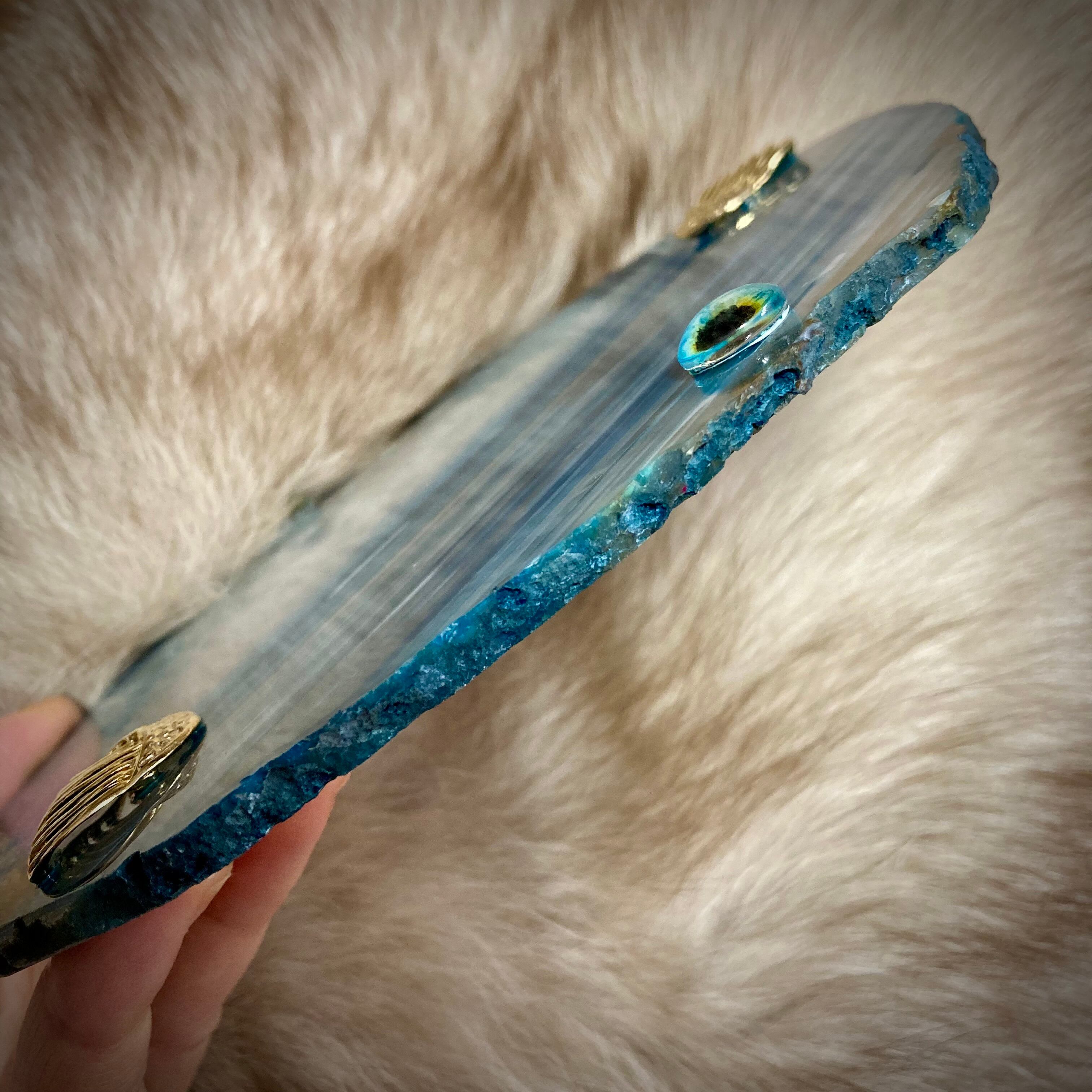 目玉瑪瑙のコースター/小物置き Agate coaster, small object holder