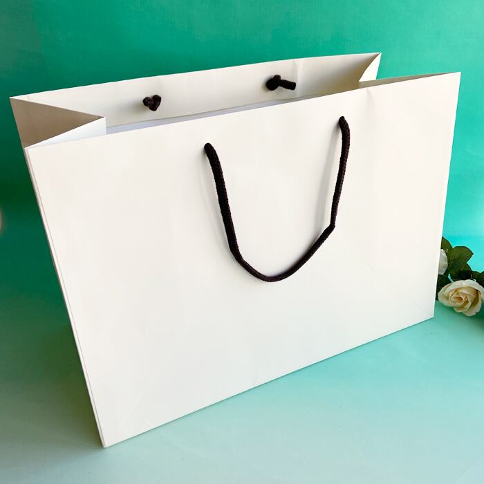 紙袋 ムース・バニラ ホワイト（Lサイズ）１枚 ペーパーバッグ 幸せデリバリー（ギフト・結婚式アイテム・手芸用品の通販）