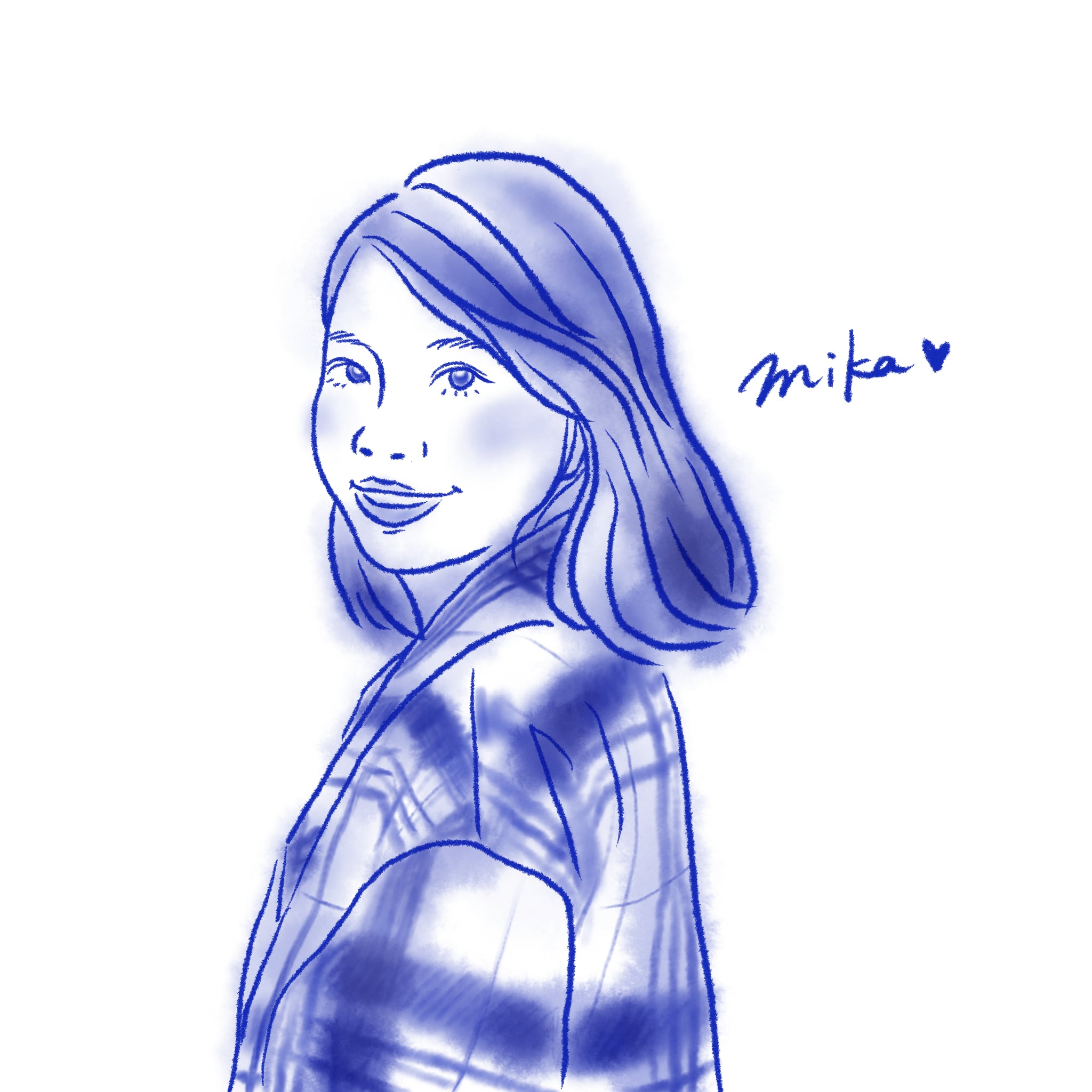 オーダー似顔絵アイコン〈 インク・水彩画風 〉 | imocher's ONLINE STORE