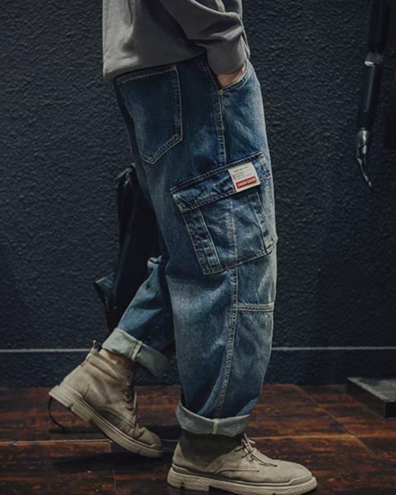 Retro Multi-Pocket Work Pants  K0431