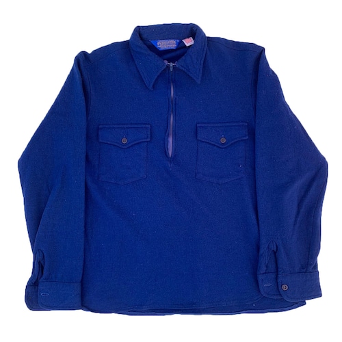 70's~ PENDLETON half zip wool shirt