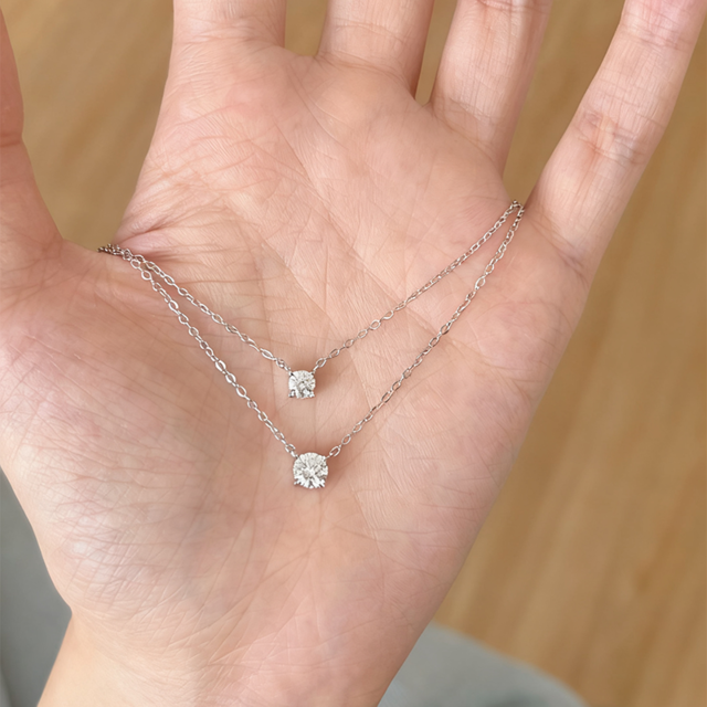 Milky光の一瞬ジルコンネックレス