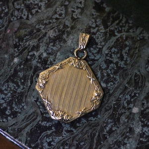 French Gold Locket Pendant