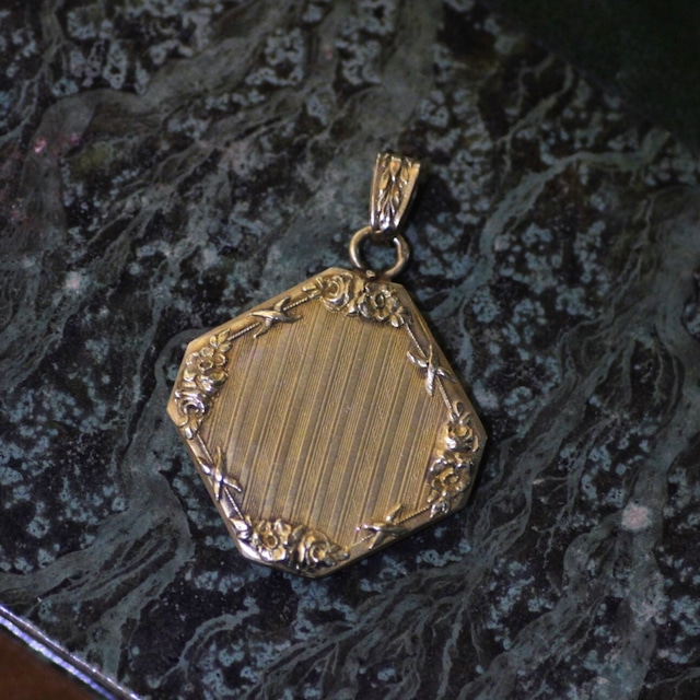 French Gold Locket Pendant