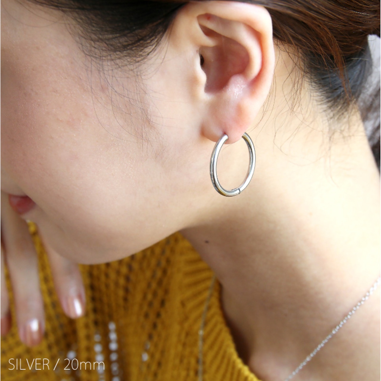 【ネコポス便】ピアス 選べるサイズ フープピアス 20011790