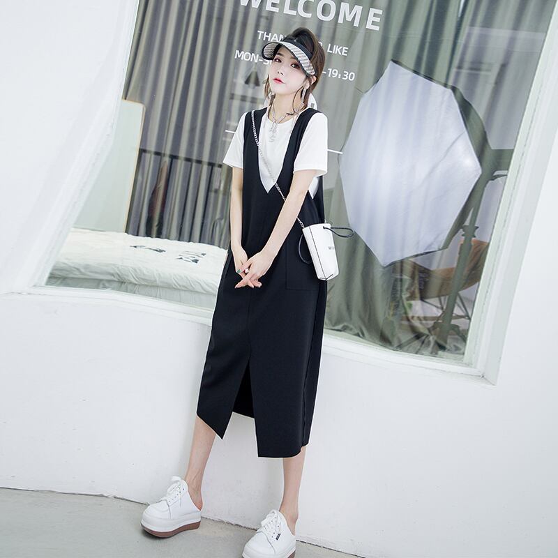 ラウンドネックTシャツ トップス ドレス 大きめサイズ 大人ガーリー スウィート キュート カジュアル Oネック ミックスインファッション42745119161