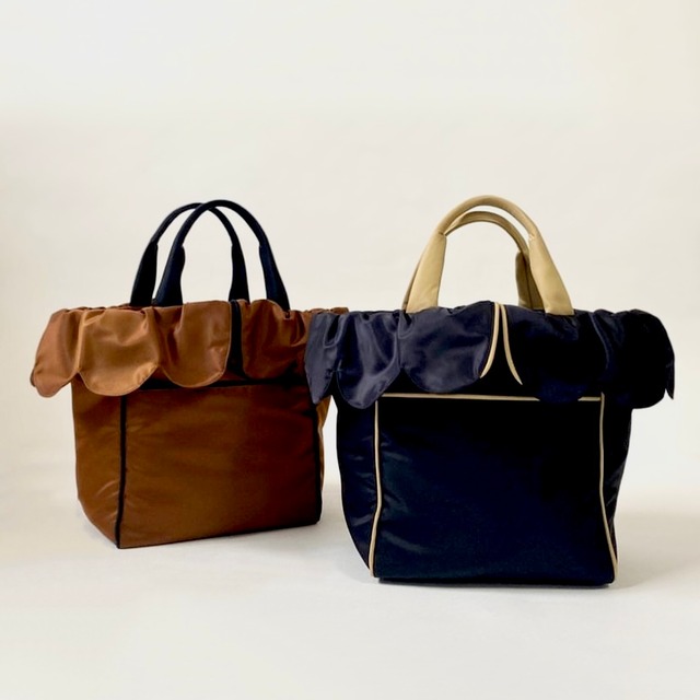 リッチスカラップミニ　S147ブラック×ベージュ　S146ブラウン×ブラック