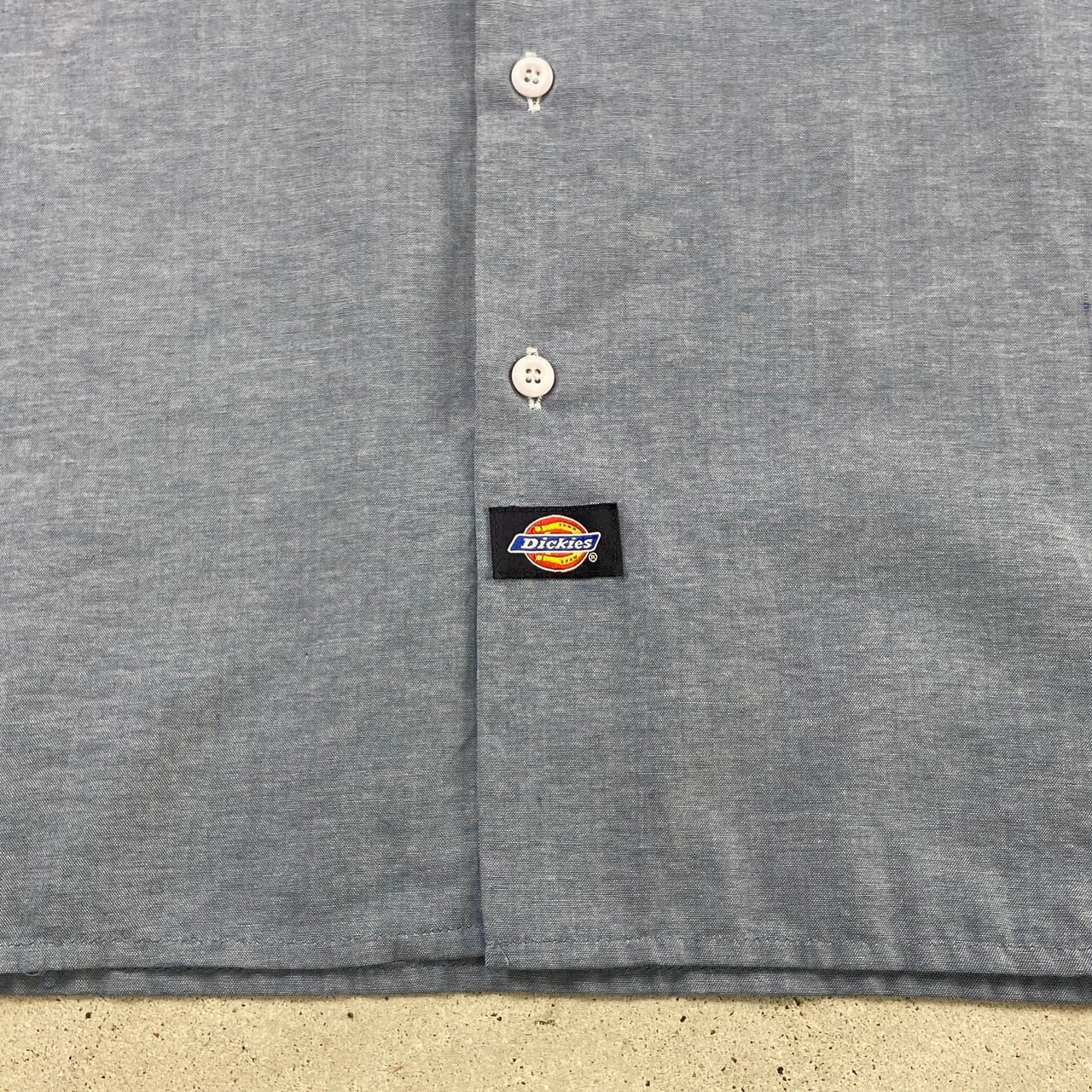 90年代 USA製 Dickies ディッキーズ 半袖 シャンブレーシャツ ワーク