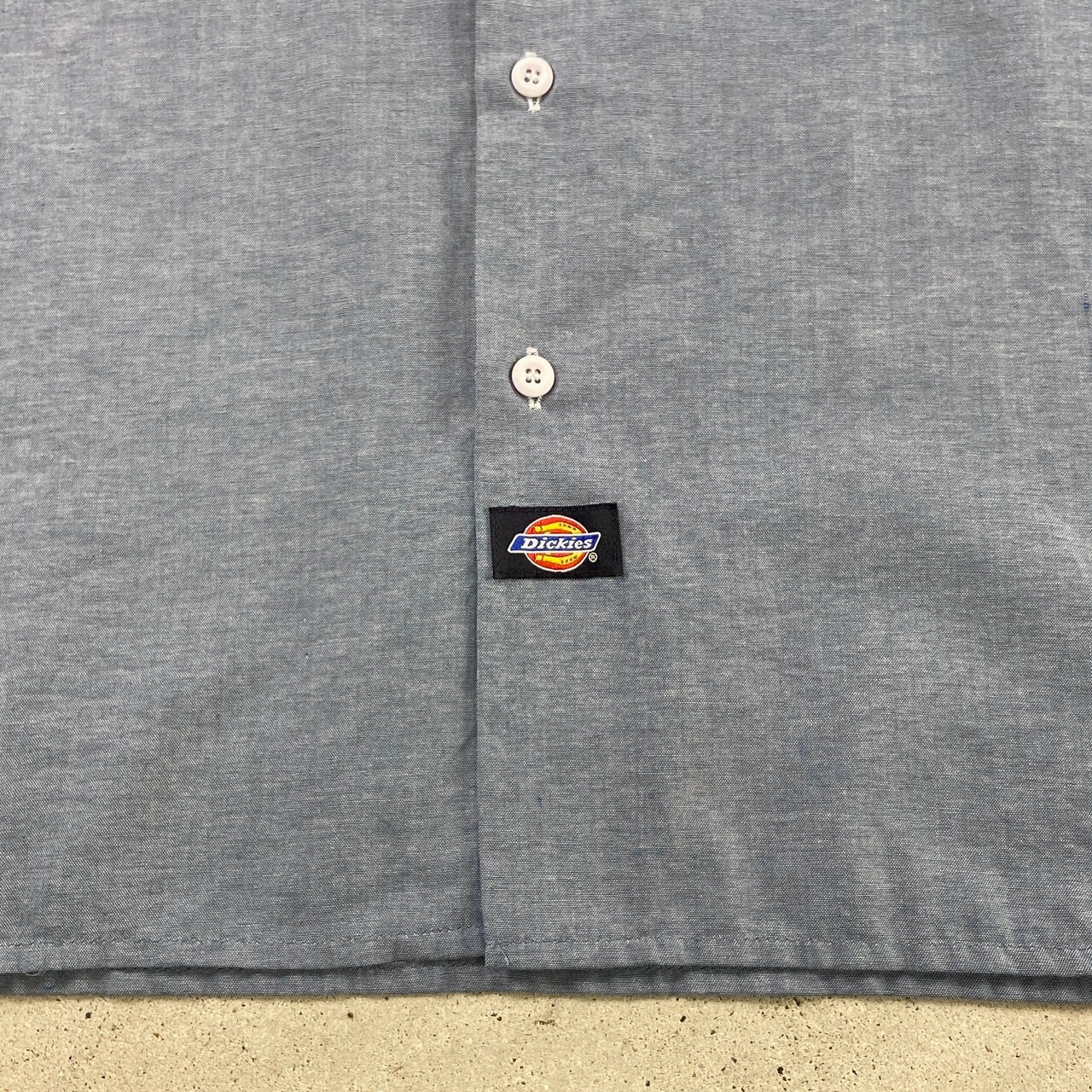 90年代 USA製 Dickies ディッキーズ 半袖 シャンブレーシャツ ワーク 