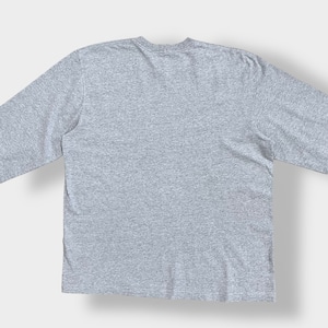 【Carhartt】ロンT ポケットTシャツ ポケT 長袖Tシャツ long sleeve shirt ORIGINAL FIT オリジナルフィット XL ビッグシルエット スクエアラベル カーハートグレー US古着