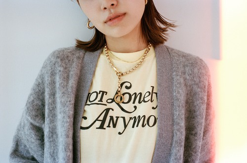 Not Lonely Anymore Crew Neck Tee Cream Yellow