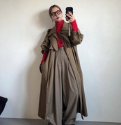 フロントダブルハイネックシアーPO/レッド