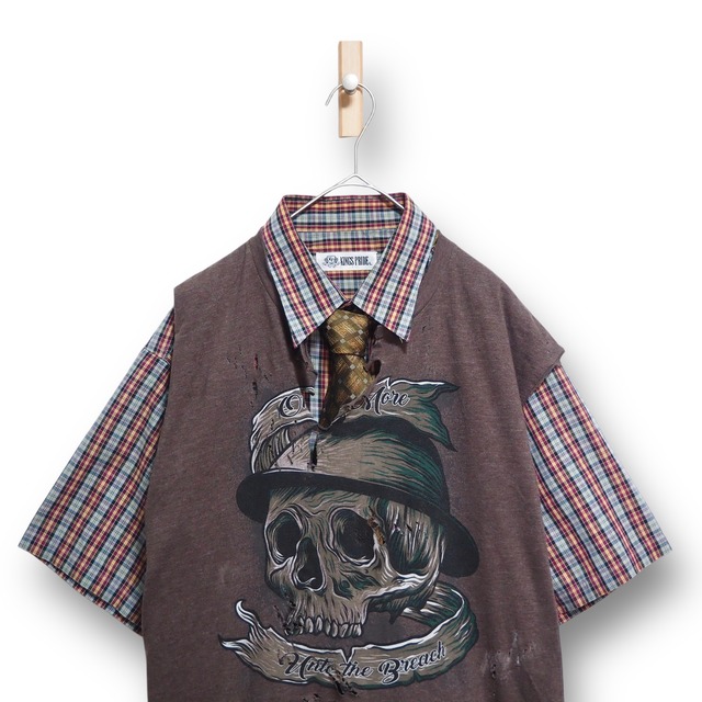 【VINTAGE】ネクタイシャツ＋ボロベスト