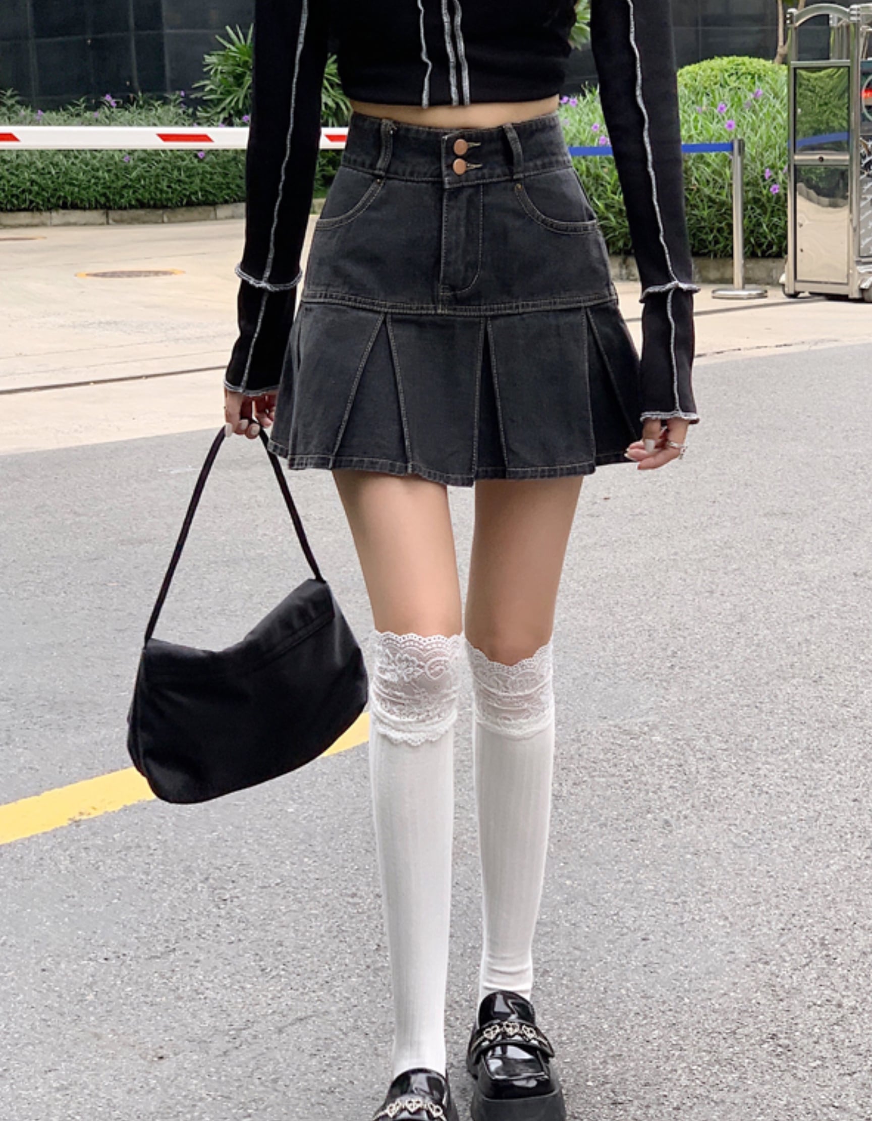 プリーツデニムスカート LK790 | Like a