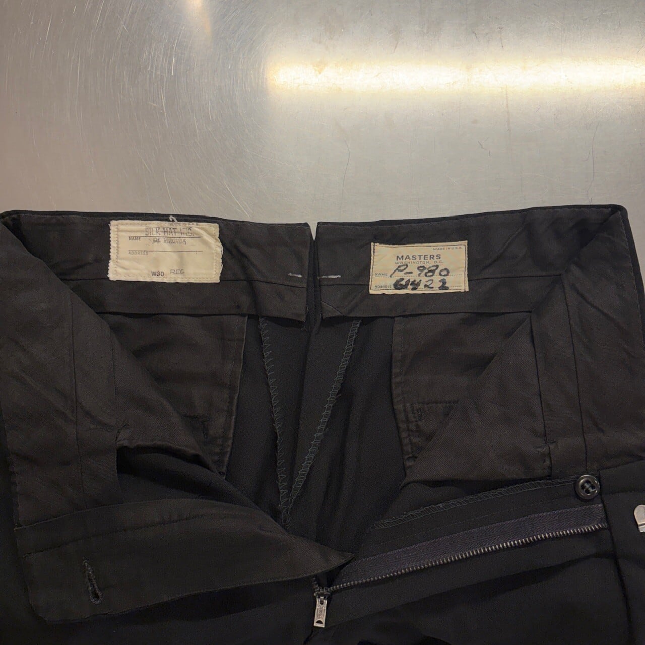 Ⓚ1950s~60s SIDE LINE SLACKS BLACK | safarionline