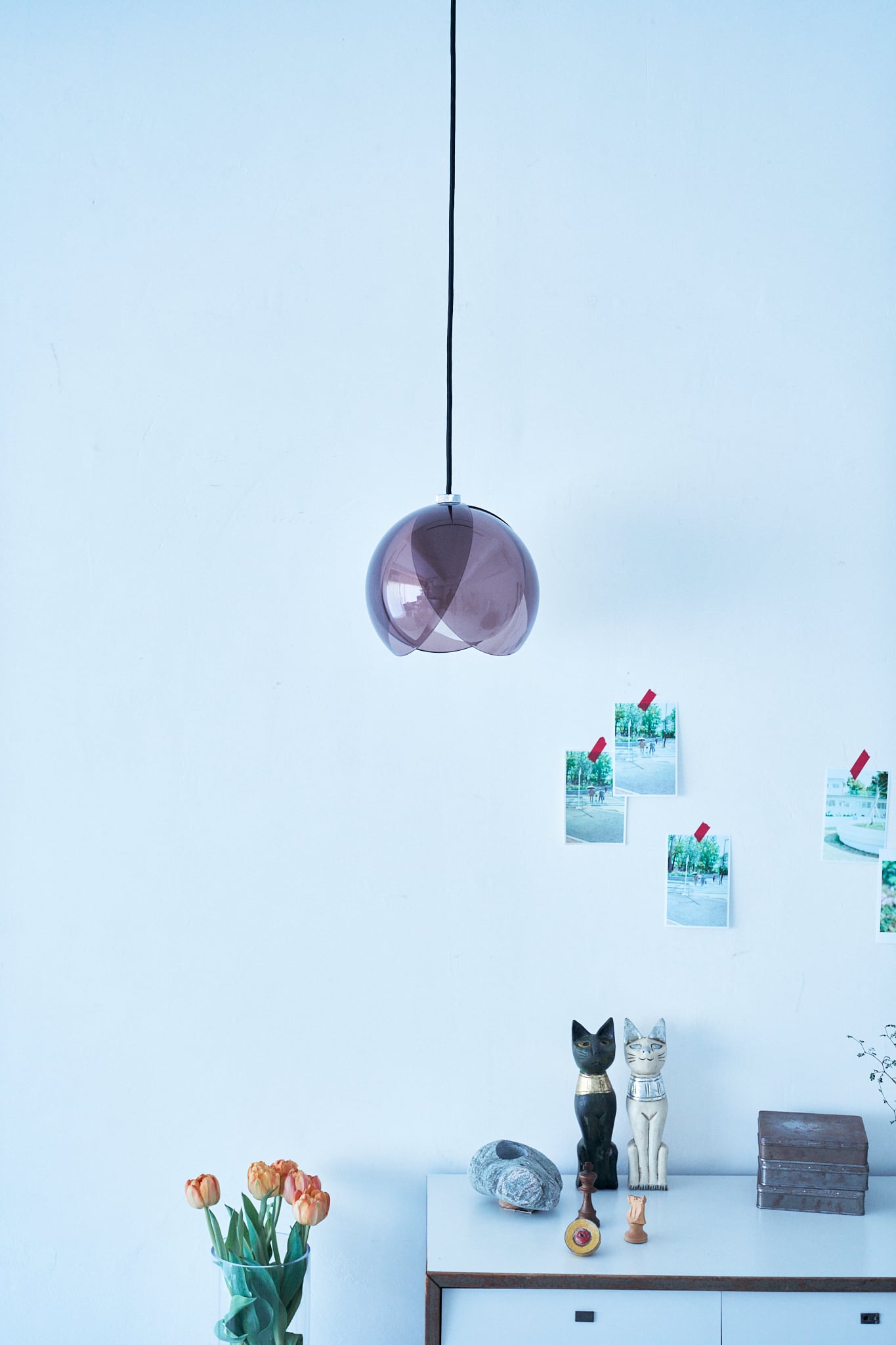 ペンダントライト チューリップ アンバー