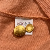 カシミヤ100% Pierre Cardin ピエールカルダン 金ボタン ニット カーディガン サイズ 40 /サーモンピンク/レディース/ビンテージ