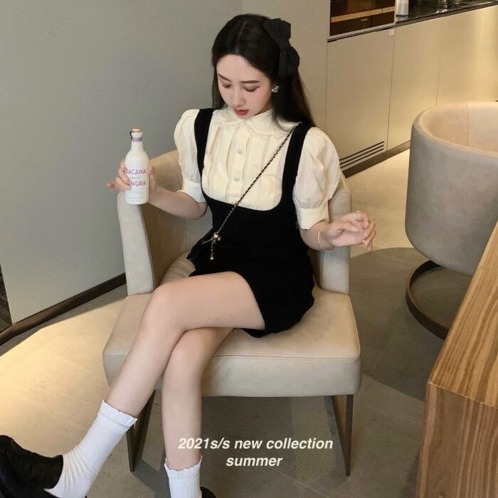 サマースタイルレースカラーシャツ スリムスカート レディース 夏物 ドラファッションホール87170360103