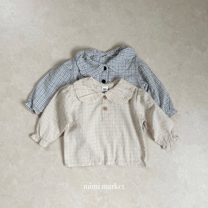 【予約/おまとめ割】mimi market / check balloon blouse