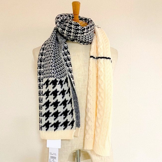 Cable Knit Stole White | 武蔵小杉のセレクトショップ【ナクール