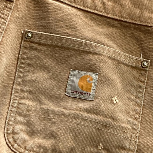 00s USA製 ブラウン ダブルニー Carhartt B01 詳細写真12