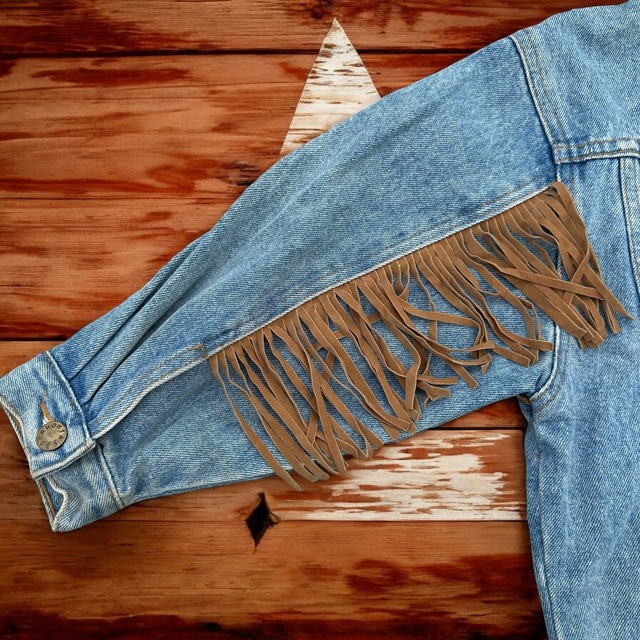 【KIDS】fringe denim jacket size:140~150