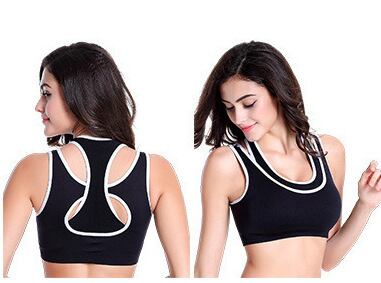 レディース スポーツブラ ノンワイヤー カップ付き ブラック