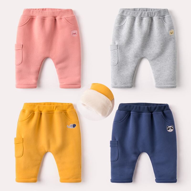 ベビー冬プラスベルベットパンツ、ベビーハーレムパンツ、秋と冬の子供の暖かいズボン、男性の肥厚した女性の新しい小さな冬の服 Duduベイビー44162736003