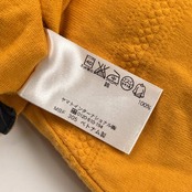 Crocodile クロコダイル ハーフジップ ボーダー 長袖 ポロシャツ L/イエロー系 メンズ