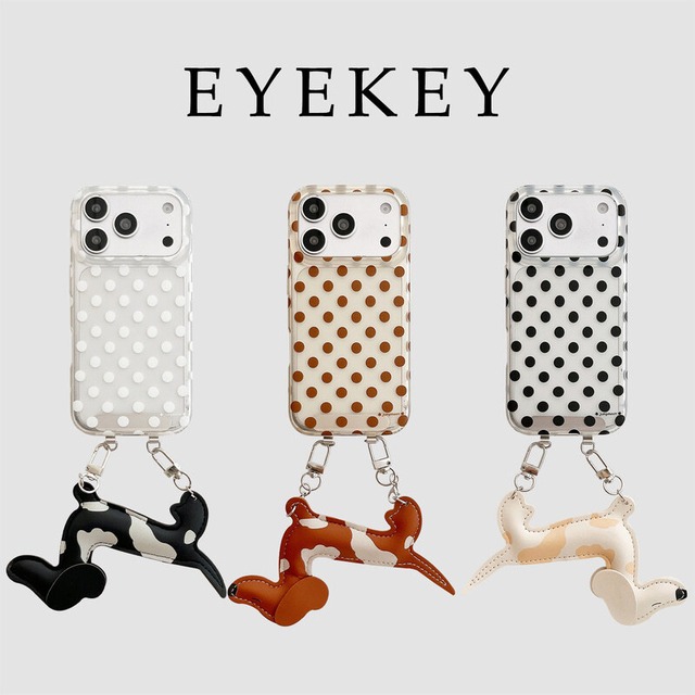 全3色/Dog motif dot iphone case　M3223