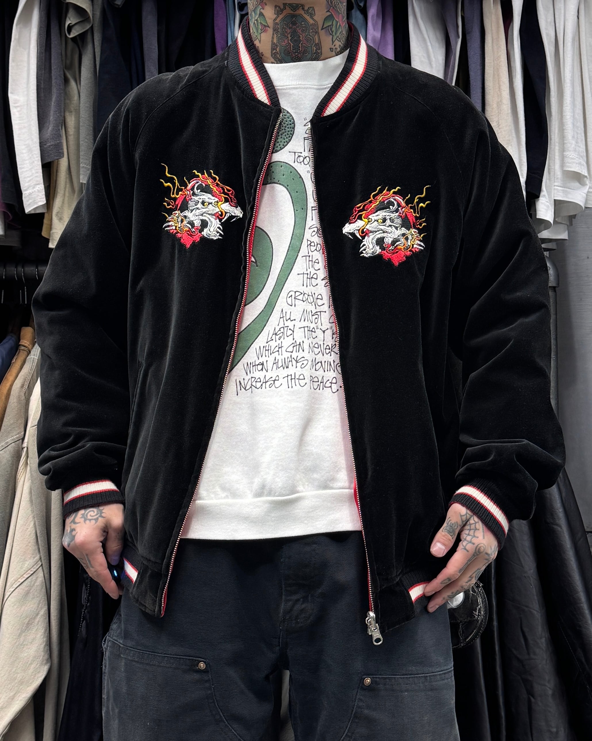 Special!!】10's old stussy Souvenir Jacket “スカジャン” “別珍