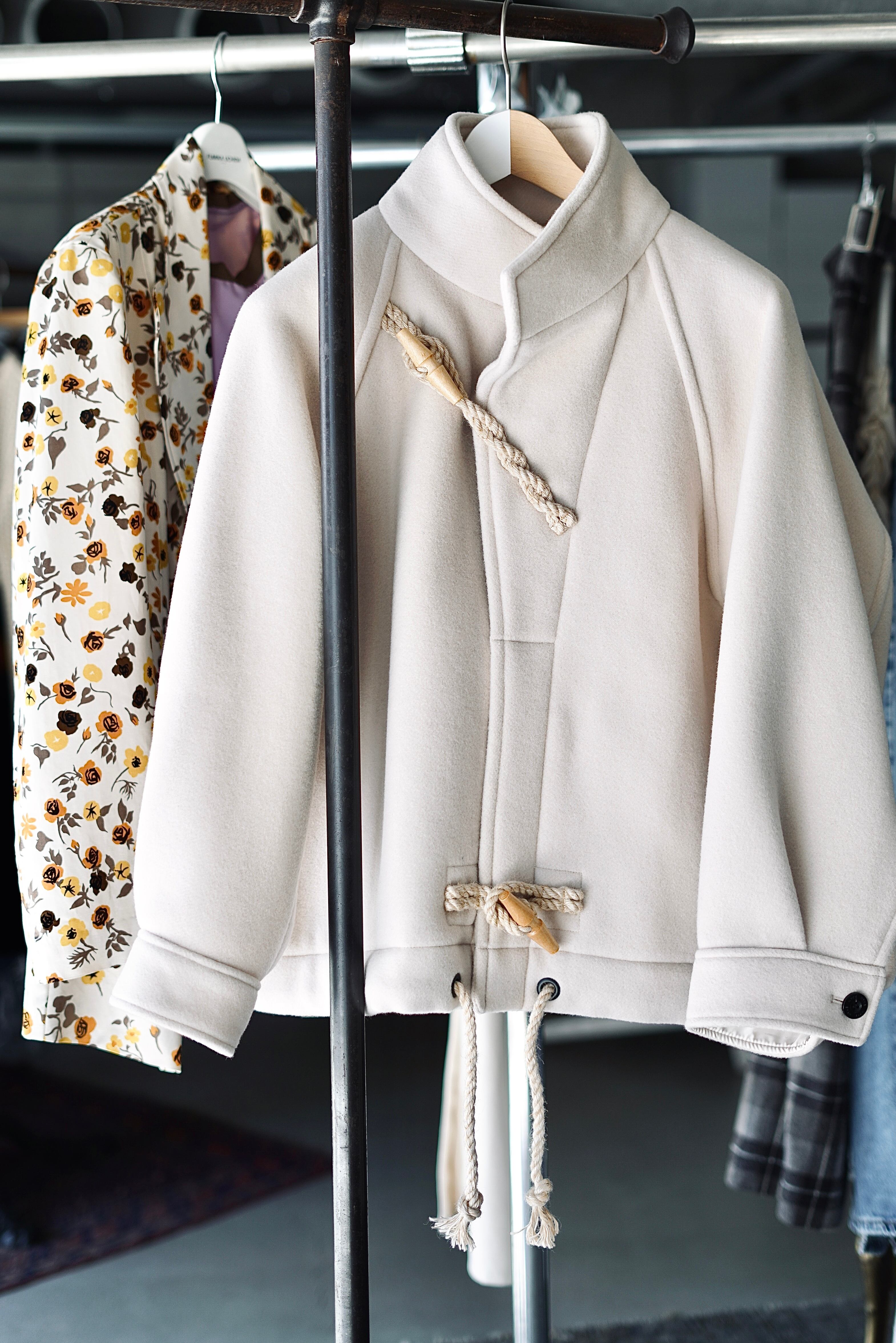 HYKE DOUBLE FACE DUFFEL JACKET オリーブ サイズ1 【公式通販】