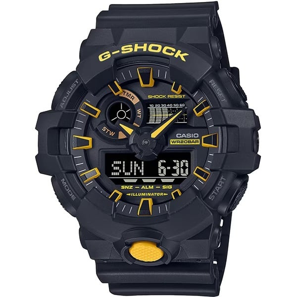 カシオ G-SHOCK GA-700CY-1AJF ブラック イエロー 黒 黄色 針 デジタル