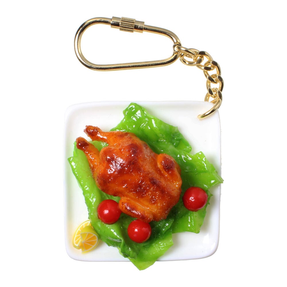 0612]食品サンプル屋さんのキーホルダー（ローストチキン）【メール便