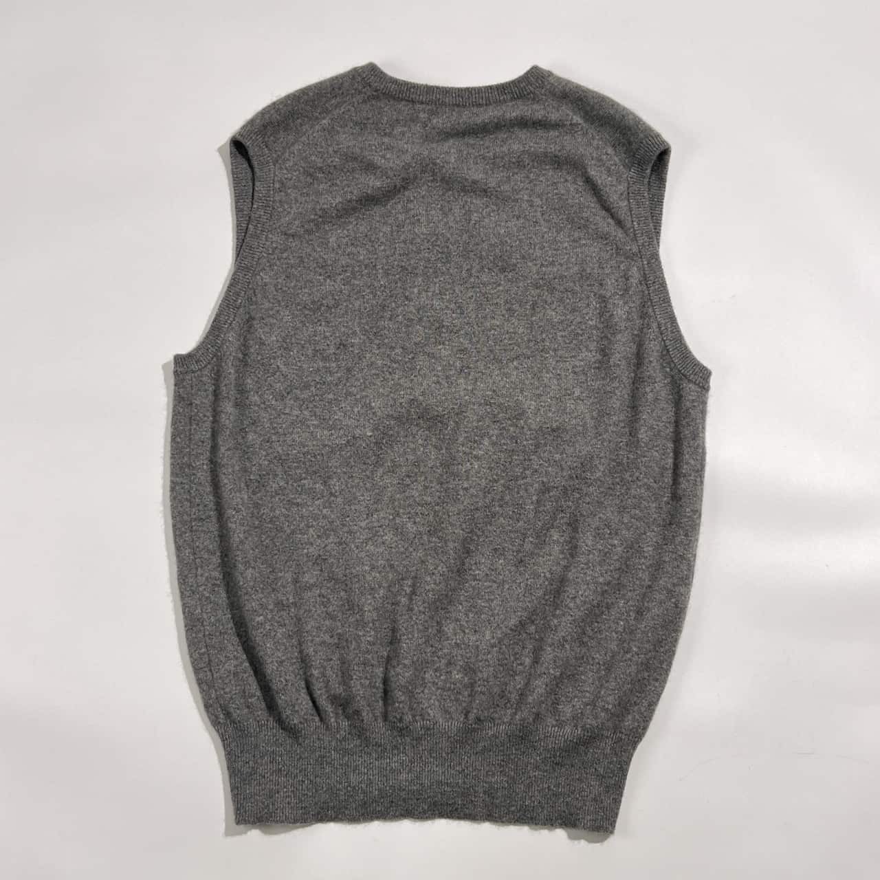 カシミヤ100% JUPIAN ジュピアン Vネック ニットベスト M /グレー系 メンズ
