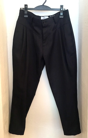 Stretch Twill Tapered Cropped Pants　Black