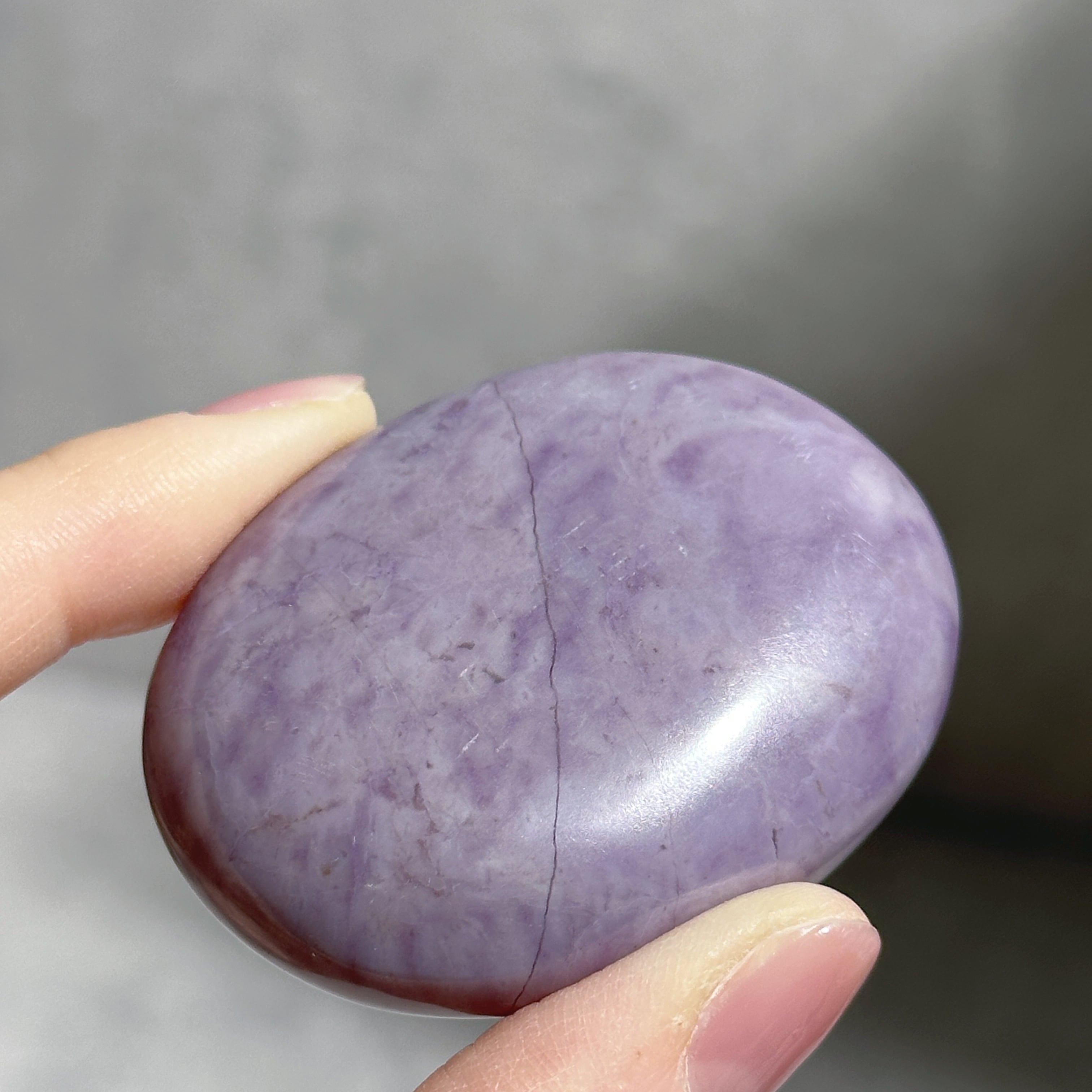 パープルジェイド パームストーン13Purpe Jade palm stone ◇天然石