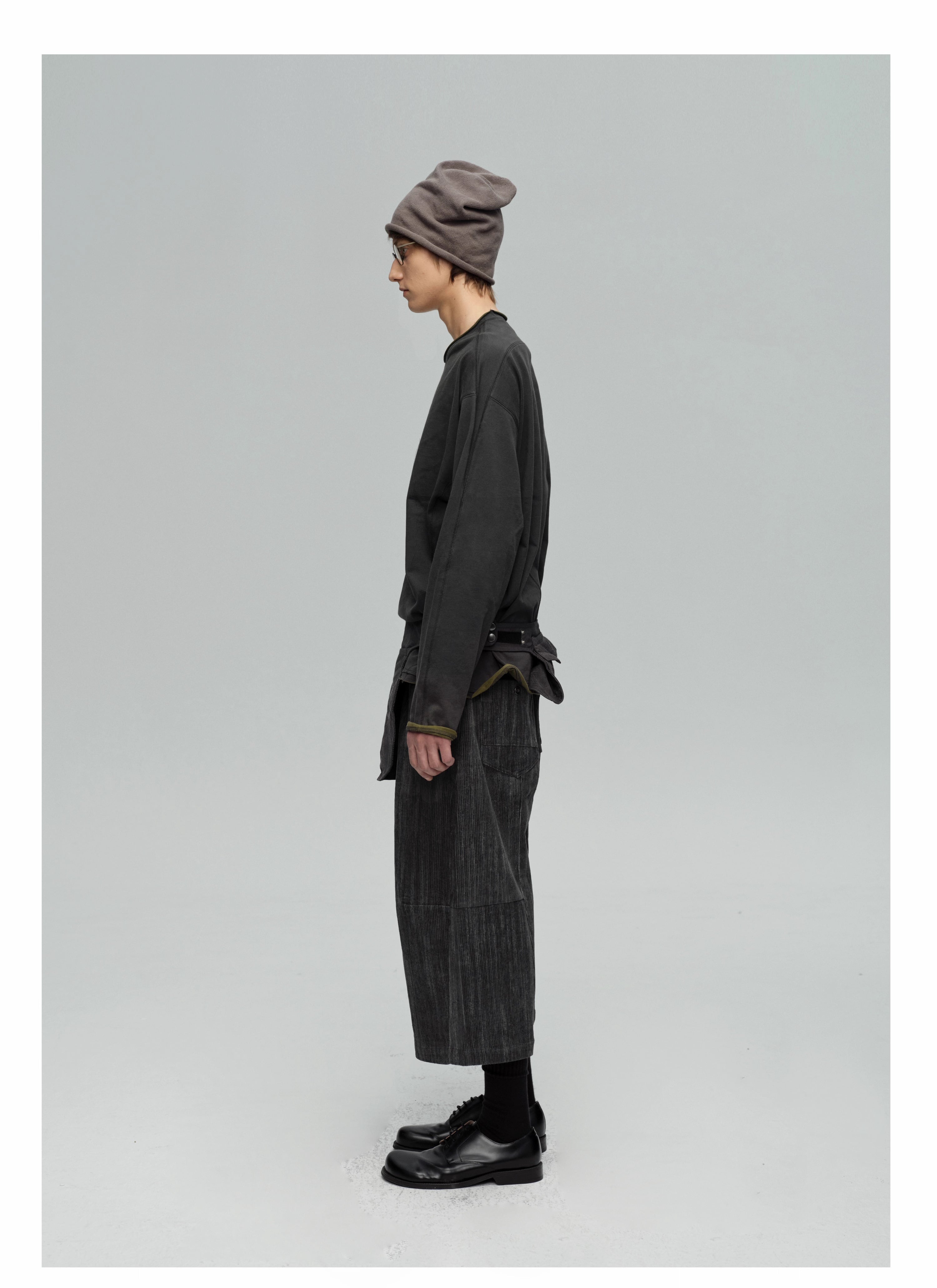 DECESOLO 25AW ダブルカラー センターヘム ロングスリーブ