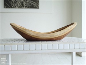 チーク無垢材 beansボウル / N05 大型トレイ 大型食器 盛り皿 サラダボウル 入れ物 自然な様 ナチュラル 世界三大銘木